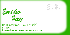 eniko hay business card